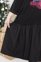 Платье MFM 928BK Верхняя часть платья - мягкая трикотажная ткань, нижняя - хлопок. Отделка - стразы.