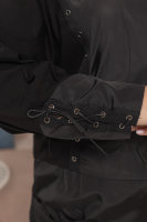 Брючный костюм AL 22100503BK Отделочная ткань - тонкая плащёвка, отделка - лента с металлическими люверсами.