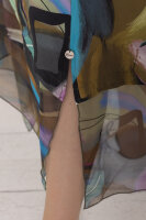 Платье DP 20025GN Платье - из штапеля (вискоза 100%), отделка понизу - из шифона (полиэстер 100%).