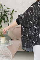 Рубашка DP 70038BK Тонкая шелковистая ткань, манжеты - из трикотажной ткани.