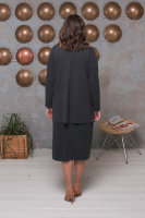 Комплект (платье и жилет) CNG 1019GY Передняя часть жилета выполнена в стиле пэчворк с аппликацией (сумочка, внутри которой - стразы).