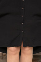 Платье-рубашка CD 4110BK На спинке вставка из трикотажной ткани с принтом, по бокам - лампасы.