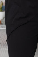 Костюм спорт-шик (брюки и туника) DP 6112BK Мягкая трикотажная ткань, необработанные края.