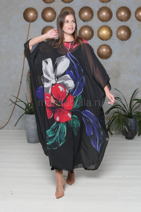 Комплект (сарафан и платье) DRK 20Y321BK Сарафан выполнен из трикотажной ткани (вискоза 95% эластан 5%), платье - из шифона (полиэстер 100%). 