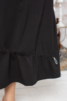 Костюм (юбка и туника) DP 5079BK Отделка костюма - буквенный принт. Кулиски на юбке и тунике стягиваются, создавая различные оригинальные силуэты.