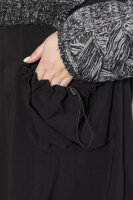 Платье H-4 02237BK Платье - комбинированное: тафта (полиэстер 100%) и мягкий пушистый трикотаж рельефной вязки (акрил 40% полиамид 47% хлопок 3% эластан 10%). Кулиска на рукавах, карманах и понизу изделия.