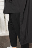 Рубашка H-4 01810BK Хлопковая рубашечная ткань. Отделка - объёмные накладные карманы, ленты с металлом, люверсы.