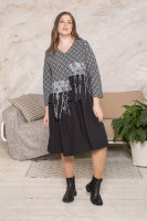 Платье SEC 2483BW Отделка - аппликация, накат с блеском.