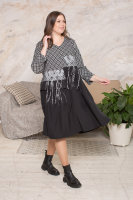 Платье SEC 2483BW Отделка - аппликация, накат с блеском.