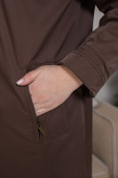 Пальто с капюшоном MQ 097230BN Пальто - из плащёвки, подкладка - 100% полиэстер, утеплитель - тонкий слой синтепона. Капюшон и манжеты отстёгиваются.