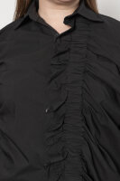 Рубашка H-4 02218BK Хлопковая рубашечная ткань. Изделие драпируется кулиской, внутри - широкая резинка.