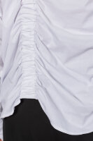 Рубашка H-4 02218WH Хлопковая рубашечная ткань. Изделие драпируется кулиской, внутри - широкая резинка.