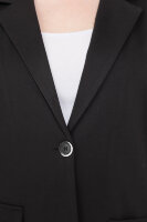 Брючный костюм BNE 9057BK Мягкая плотная трикотажная ткань, напоминает джерси, пиджак - без подкладки, с подплечниками, брюки - на круговой резинке, слегка зауженные вниз. Отделка - буквенный принт.