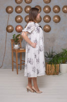 Комплект (платье и сарафан) DRK P5141WH Платье - из штапеля (вискоза 100%), отделка - аппликация. Сарафан - хлопок 100%. 