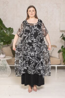 Комплект (платье из шифона и сарафан) DP 20023BW Платье - из шифона (пр-во Италия), сарафан - из мягкой трикотажной ткани (вискоза 95% эластан 5%). 