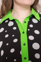Рубашка DRK P6334GN Рубашка выполнена из штапеля, отделочная ткань - из хлопка. Отделка - аппликация (стразы, бусины, пайетки).
