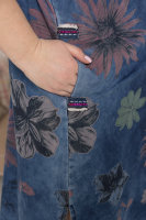 Платье-рубашка джинсовое DRK P6893BL Изделие - из тонкой шелковистой джинсовой ткани - тенсель. Отделка - цветочный принт, аппликация.