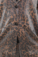 Костюм-тройка (брюки, пиджак и топ) CD 4508BN Костюм выполнен из тонкого хлопка с серебристым накатом и леопардовым принтом (ткань не тянется), пиджак - без подкладки, брюки - на круговой резинке, прямые. Аксессуар (брошь) - в комплекте.
