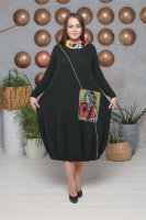 Платье DP 2805BK Платье выполнено из ткани с люрексом, отделка - аппликация.