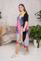 Платье DP 2664-6MX Рукава и вставки по бокам - из трикотажной ткани (вискоза 95% эластан 5%).