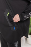 Костюм спорт-шик (брюки и толстовка с капюшоном) LV 1827BK Мягкая трикотажная ткань двунитка, капюшон стягивается кулиской.